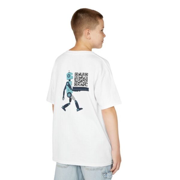 Kids Robot Tee White Front & Back - Image 4